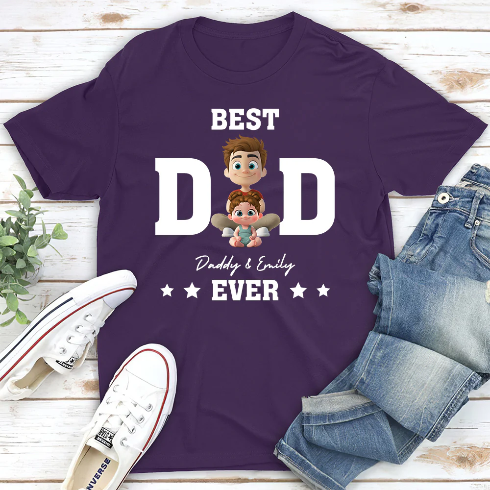 Best Dad And Awesome Kid - Personalized Custom Shirt - Image 5