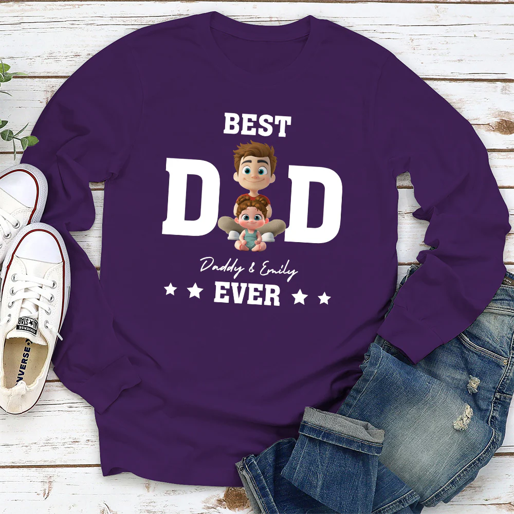 Best Dad And Awesome Kid - Personalized Custom Shirt - Image 7