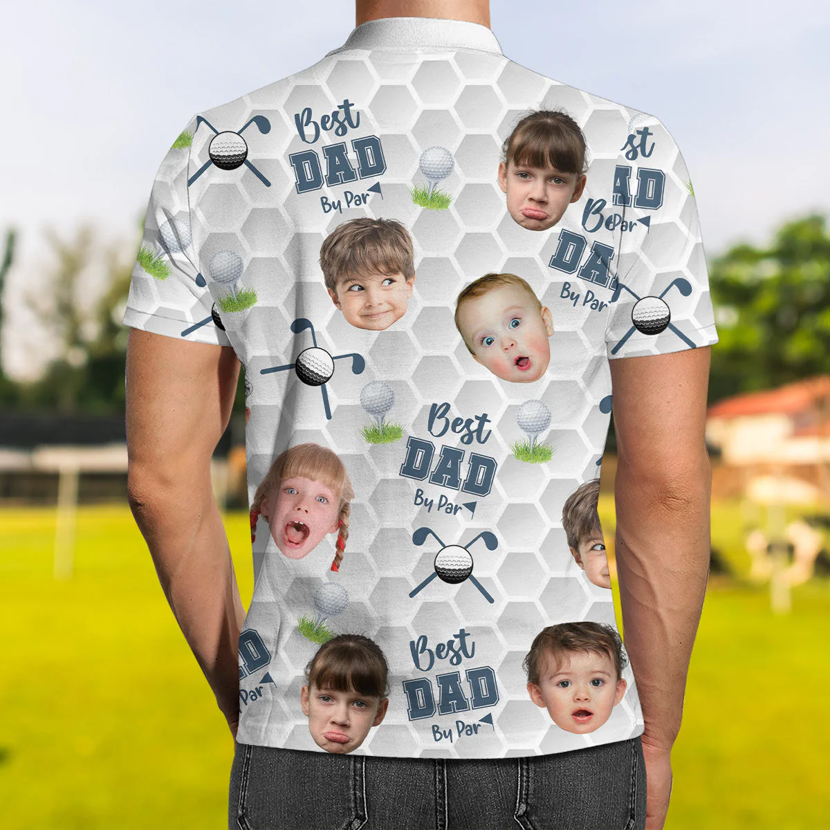 Best Dad By Far Ever - Personalized Custom Polo Shirt - Image 3