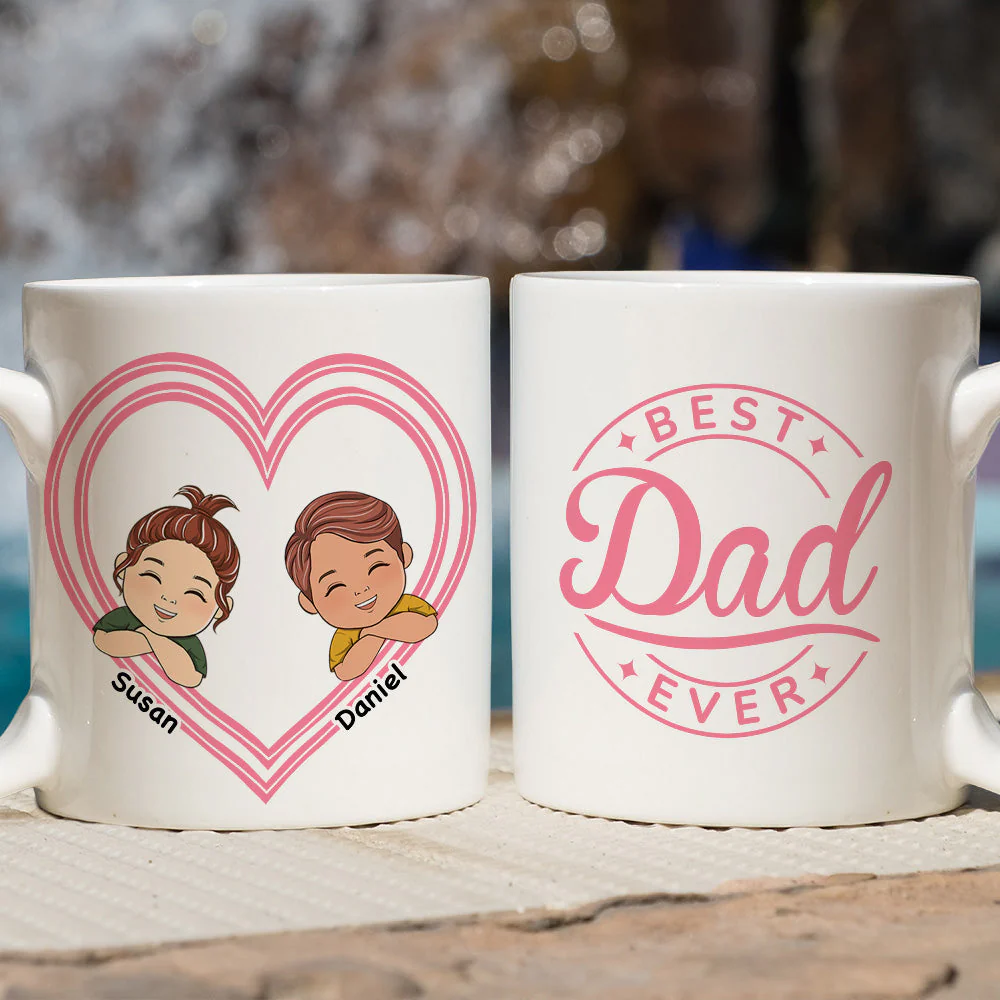 Best Dad Ever and Ever - Personalized Custom Coffee Mug - Image 2
