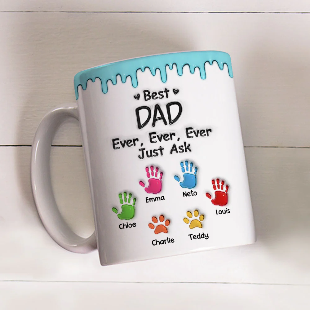 Best Dad Ever Just Ask - Personalized Custom 3D Inflated Effect Mug - Image 3