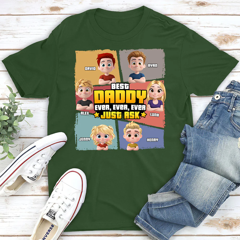 Best Dad Ever Just Ask - Personalized Custom Shirt - Image 3