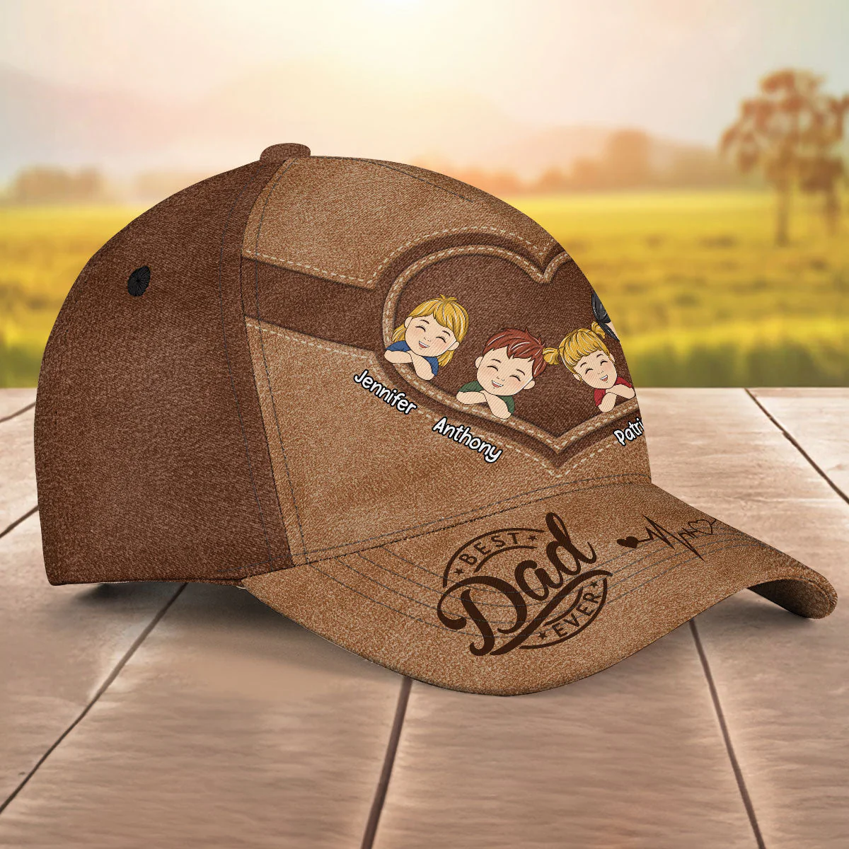 Best Dad Ever - Personalized Classic Cap - Image 5