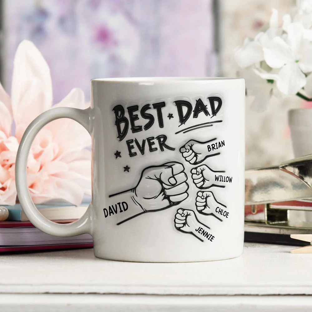 Best Dad Ever - Personalized Custom 3D Inflated Effect Mug - Image 2