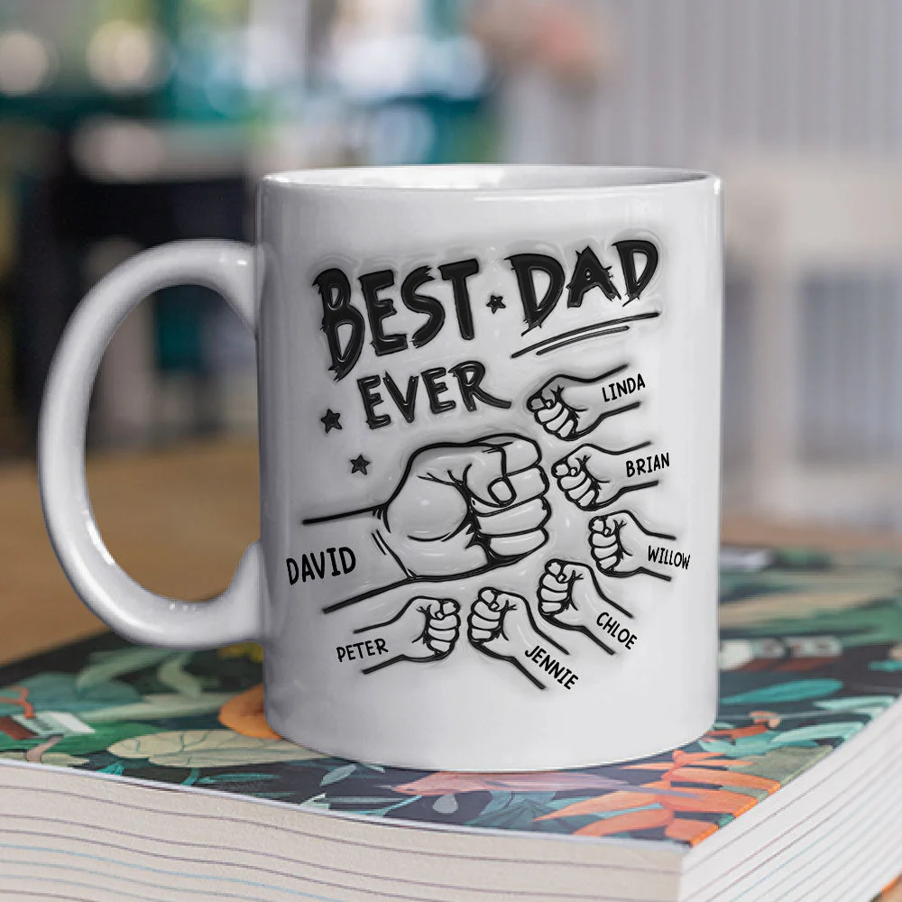 Best Dad Ever - Personalized Custom 3D Inflated Effect Mug - Image 3