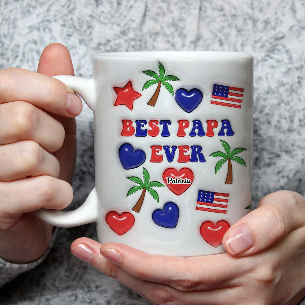 Best Dad Ever - Personalized Custom 3D Inflated Effect Mug - Image 3