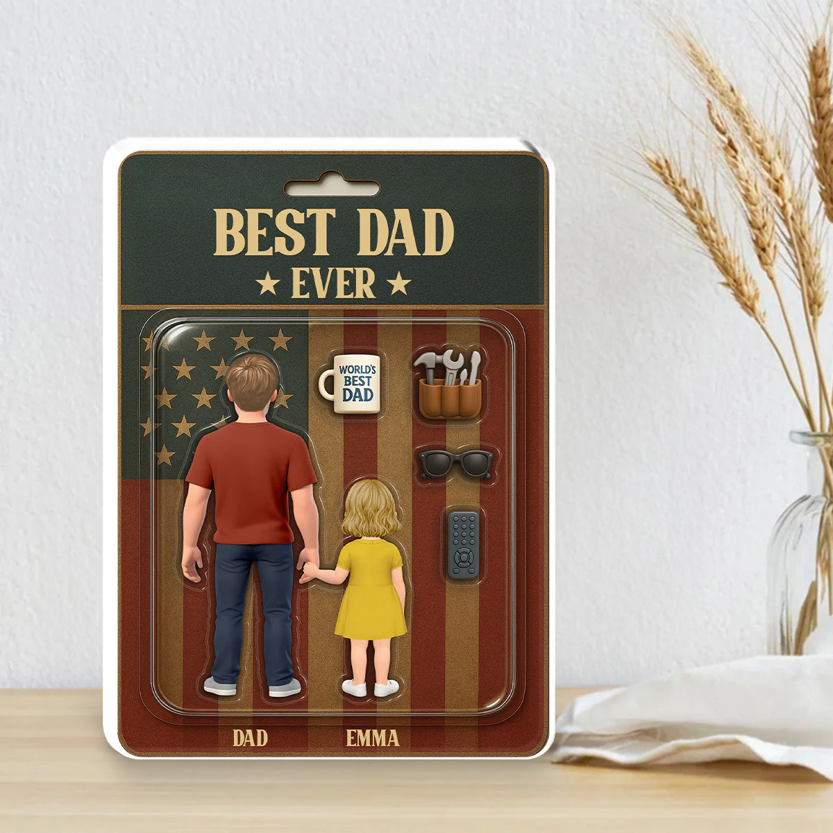 Best Dad Ever - Personalized Custom Acrylic Plaque - Image 2