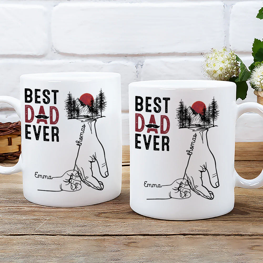 Best Dad Ever - Personalized Custom Coffee Mug - Image 2