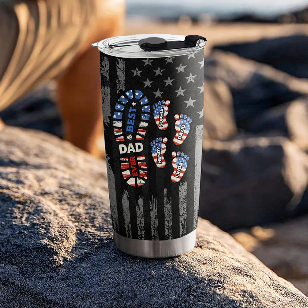 Best Dad Ever - Personalized Custom Tumbler - Image 4