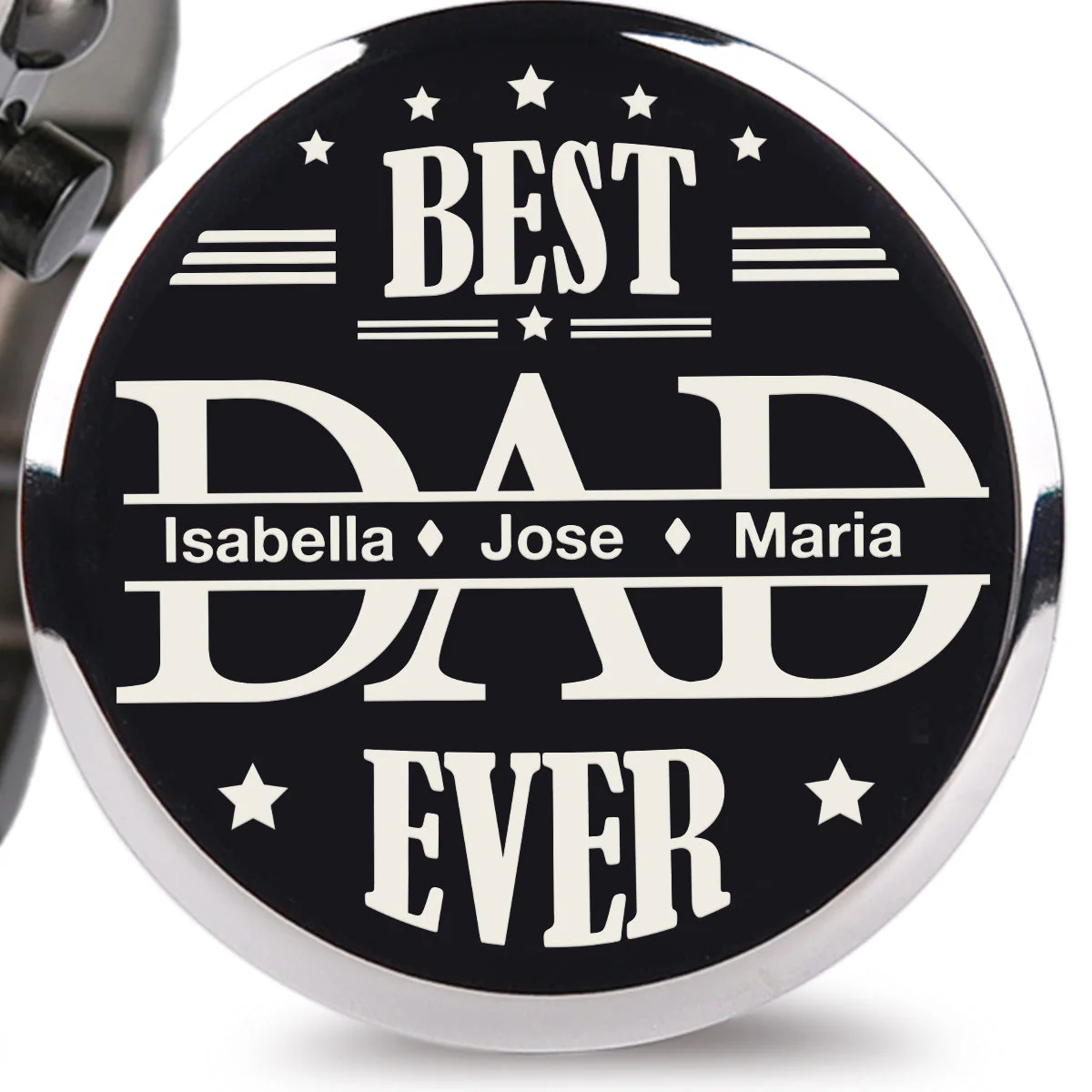 Best Dad Ever - Personalized Engraved Wooden Watches GQ026 - Image 2