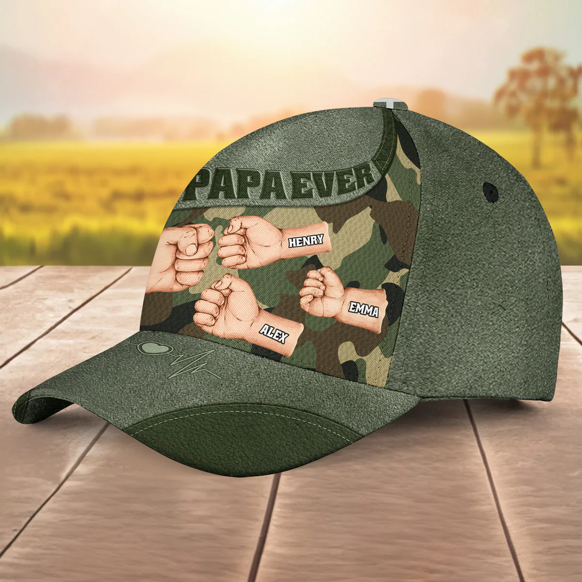 Best Dad Grandpa Ever - Personalized Custom Classic Cap - Image 5