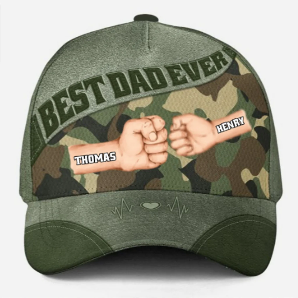 Best Dad Grandpa Ever - Personalized Custom Classic Cap - Image 8