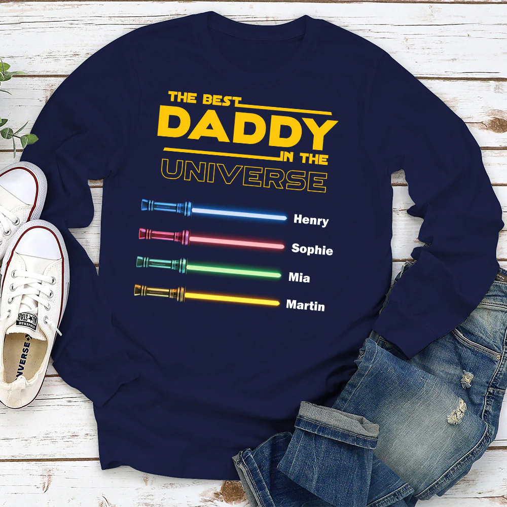 Best Dad In The Universe - Personalized Custom Shirt - Image 7