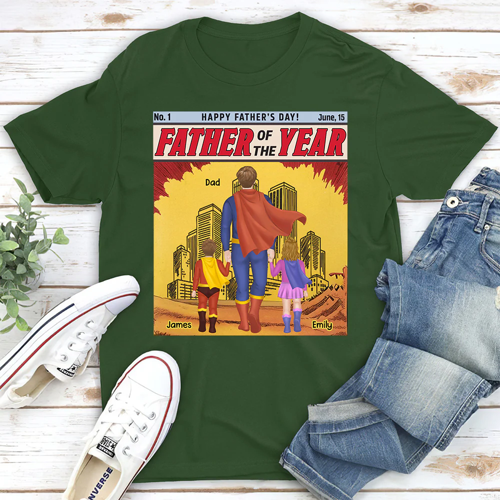  Best Dad In The Universe- Personalized Custom Shirt - Image 4