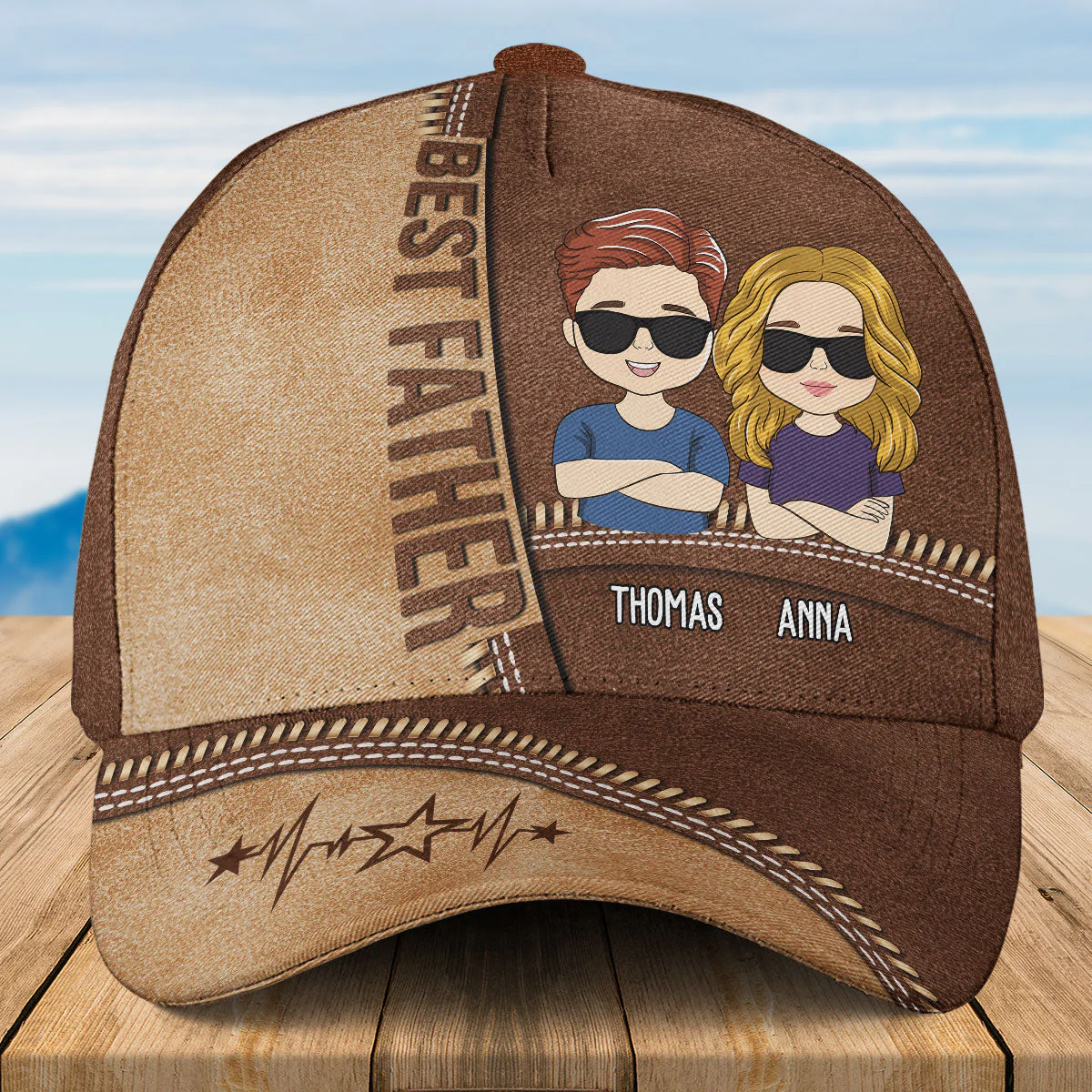 Best Dad - Personalized Classic Cap - Image 2