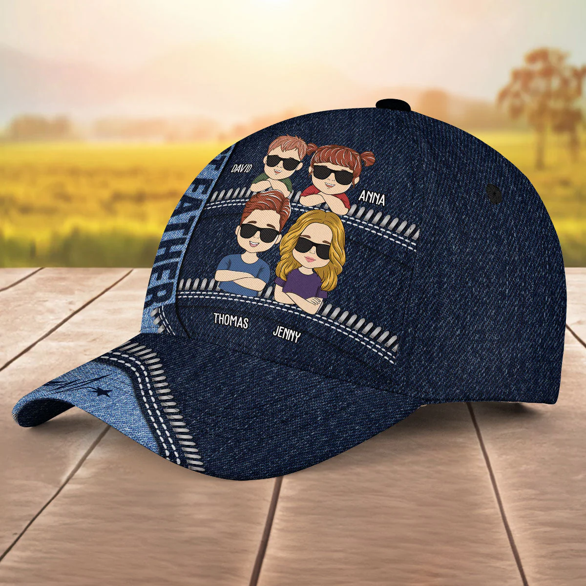 Best Dad - Personalized Classic Cap - Image 4