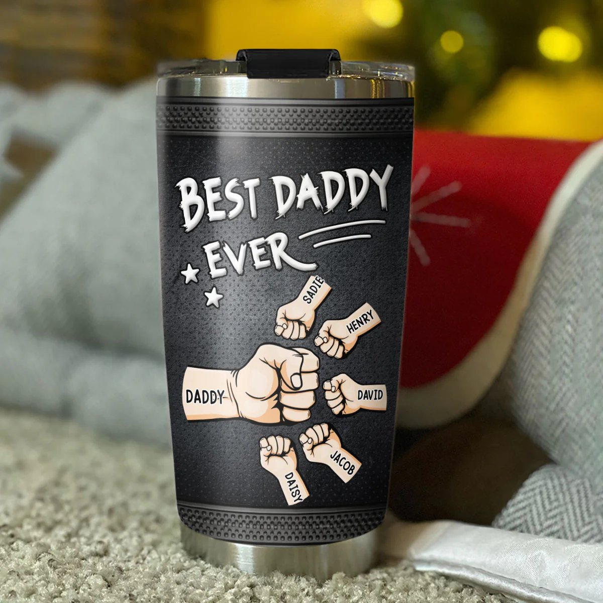 Best Dad - Personalized Custom 3D Inflated Effect Tumbler - Image 5