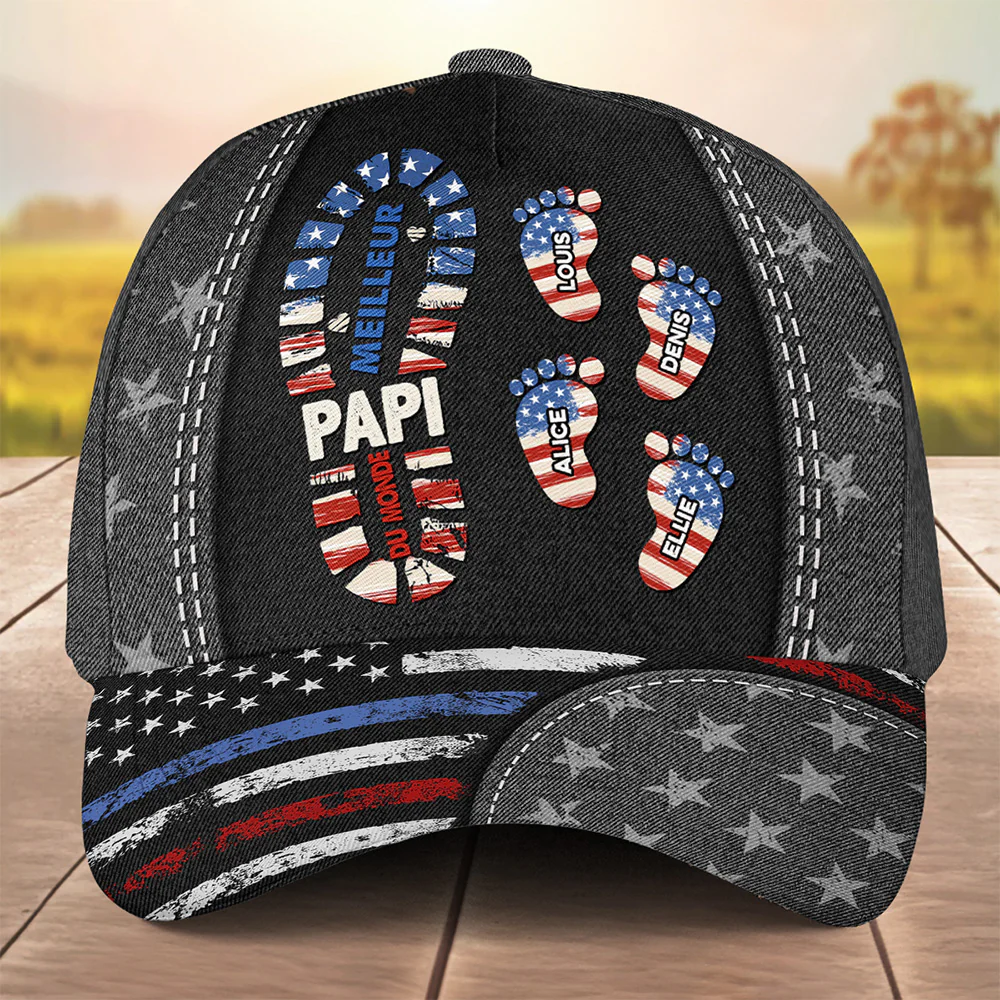 Best Dad - Personalized Custom Classic Cap - Image 2