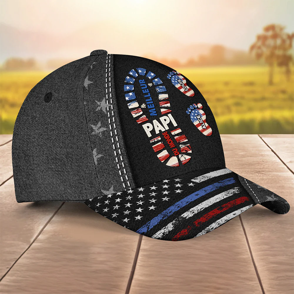 Best Dad - Personalized Custom Classic Cap - Image 3