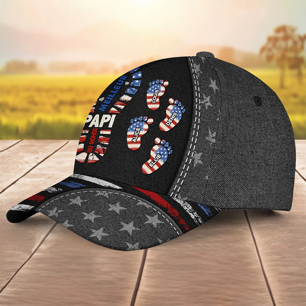 Best Dad - Personalized Custom Classic Cap - Image 4