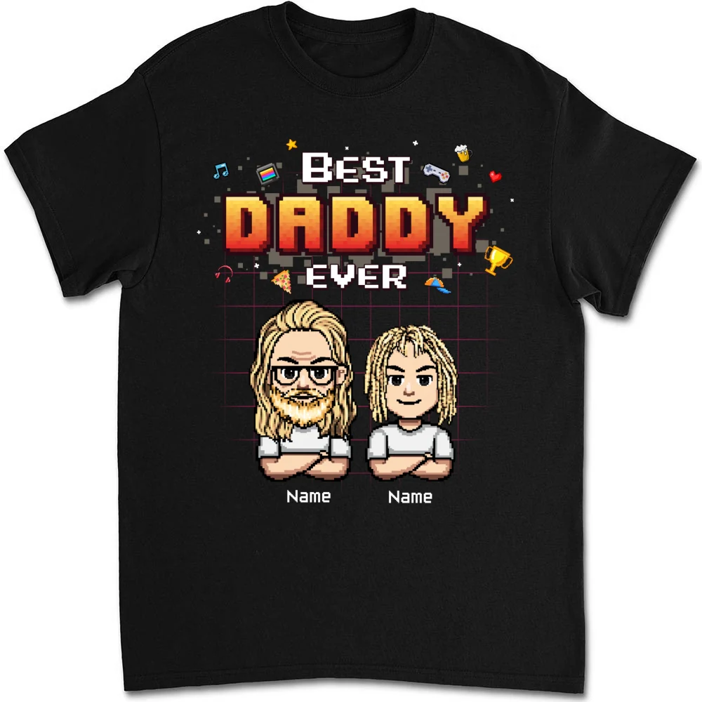 Best Dad Pixel - Personalized Custom Shirt - Image 6