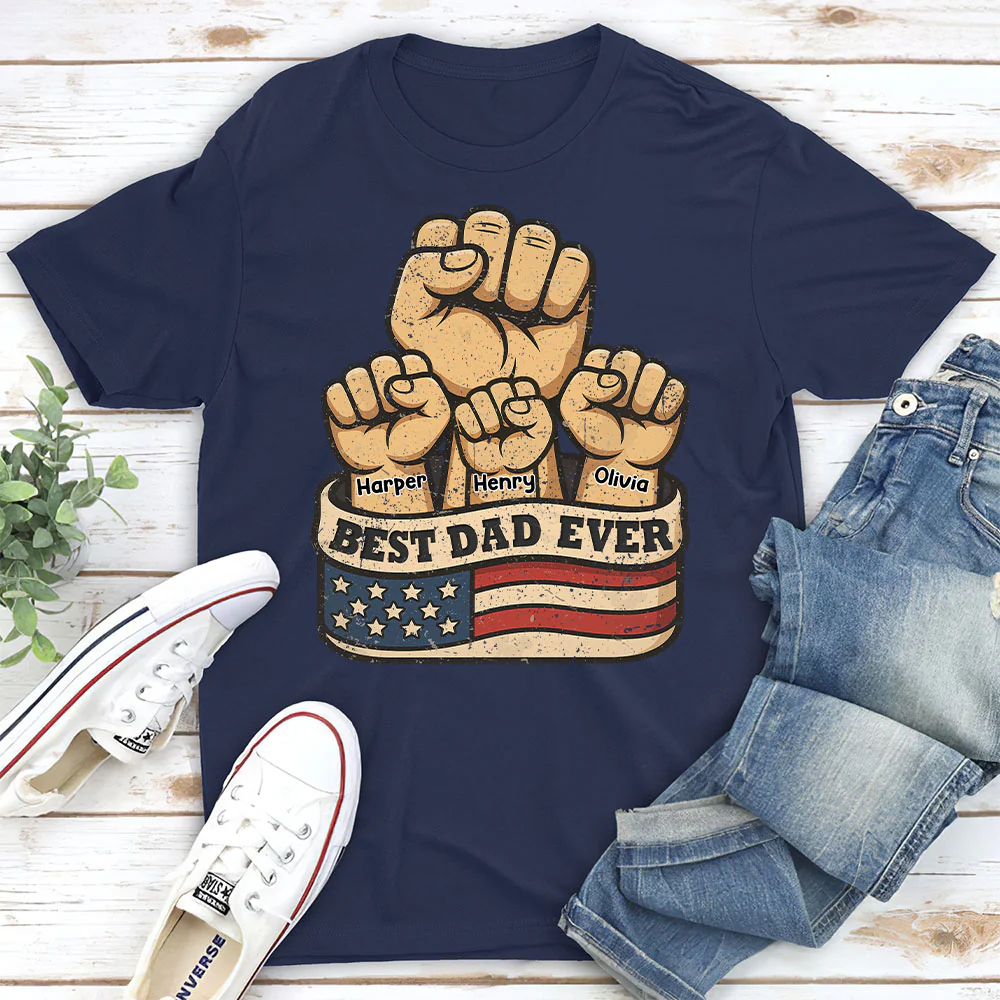 Best Daddy Ever - Personalized Custom Shirt - Image 5
