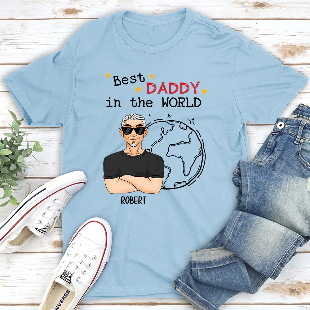 Best Daddy In The World - Personalized Custom Shirt - Image 2