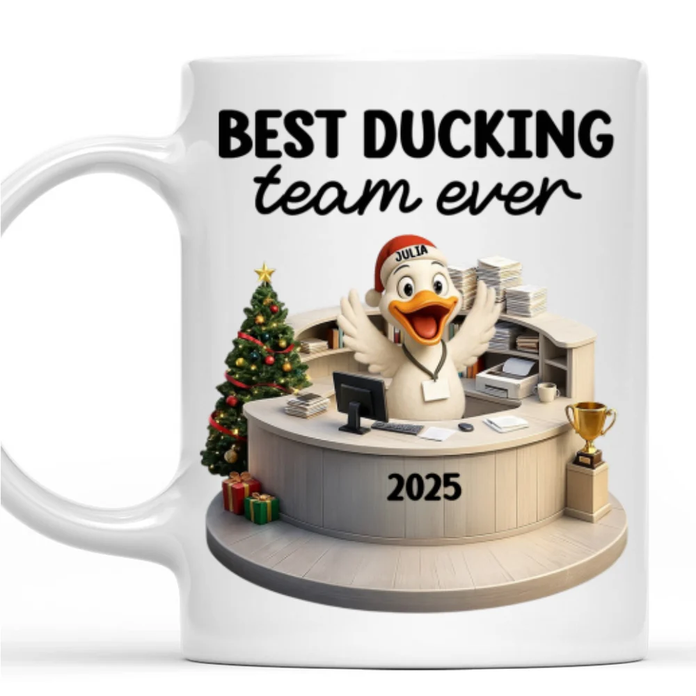 Best Ducking Team Ever - Personalized Custom Coffee Mug - Image 8
