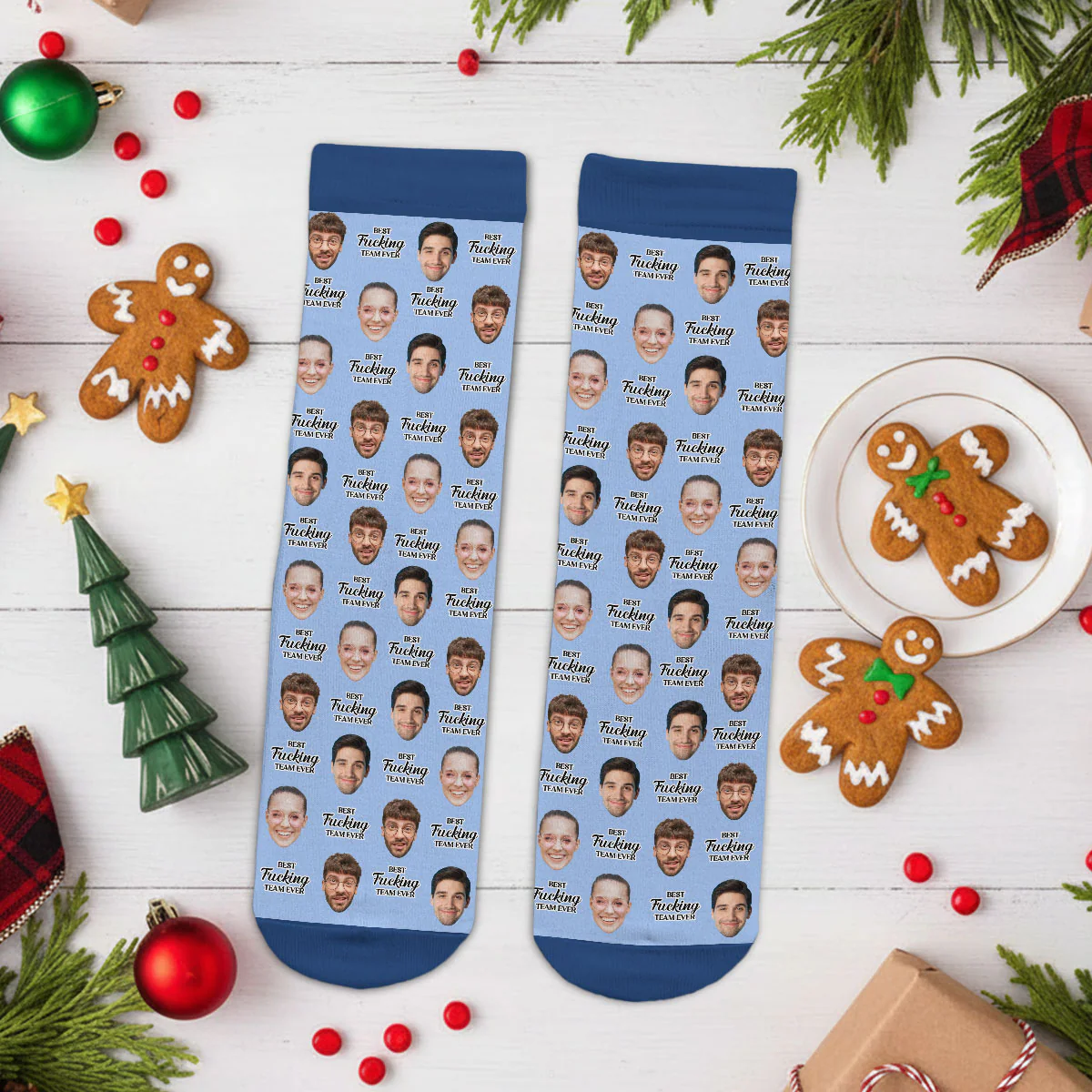 Best F Team Ever - Personalized Custom Crew Socks - Image 3