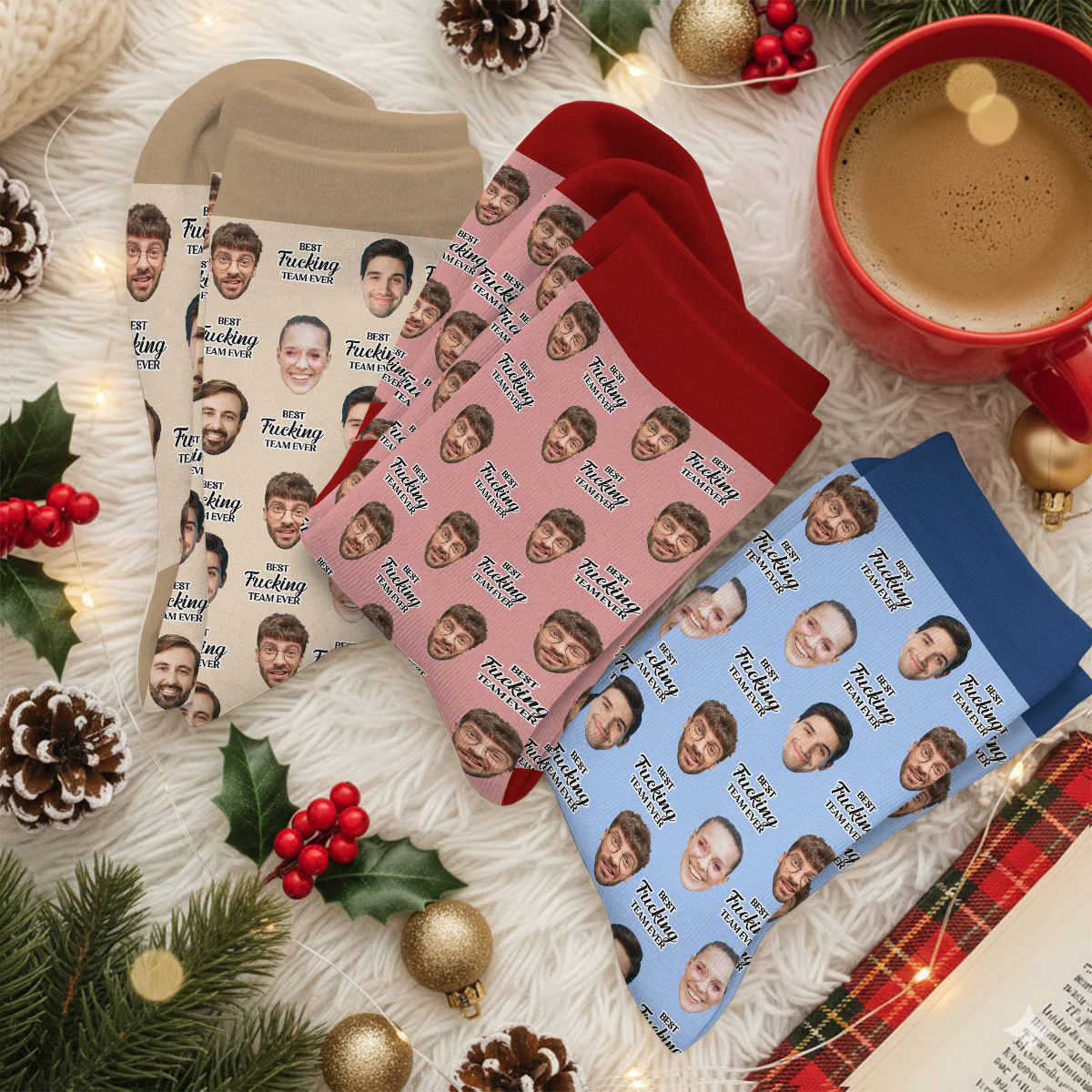 Best F Team Ever - Personalized Custom Crew Socks - Image 5
