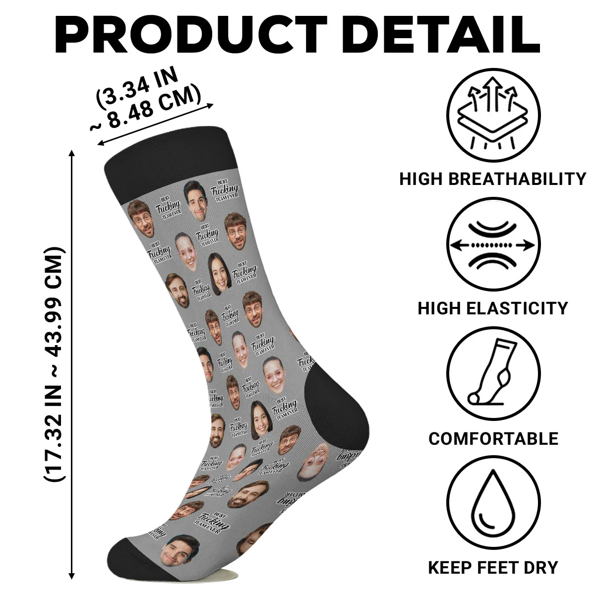 Best F Team Ever - Personalized Custom Crew Socks - Image 6