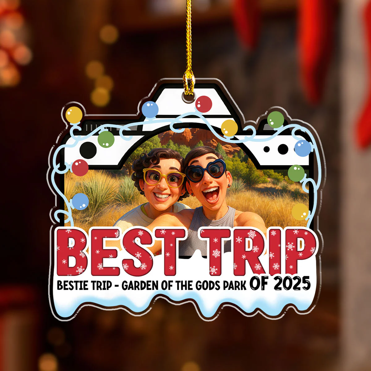 Best Family Trip Ever - Personalized Custom Acrylic Ornament - Image 3