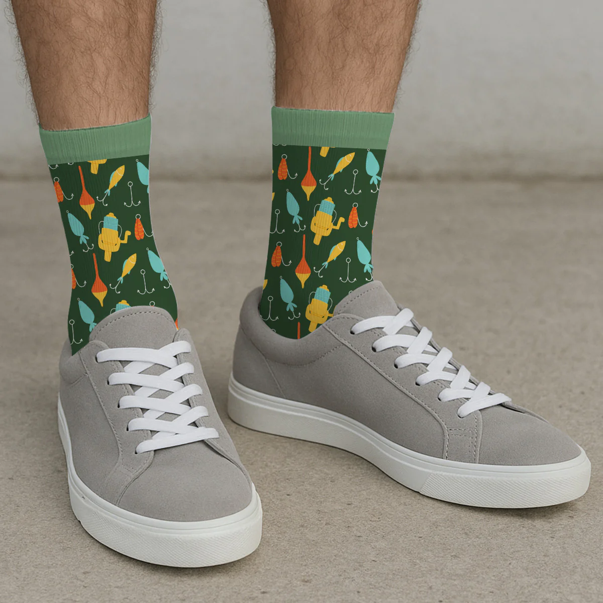 Best Fisherman Ever - Personalized Custom Crew Socks - Image 3