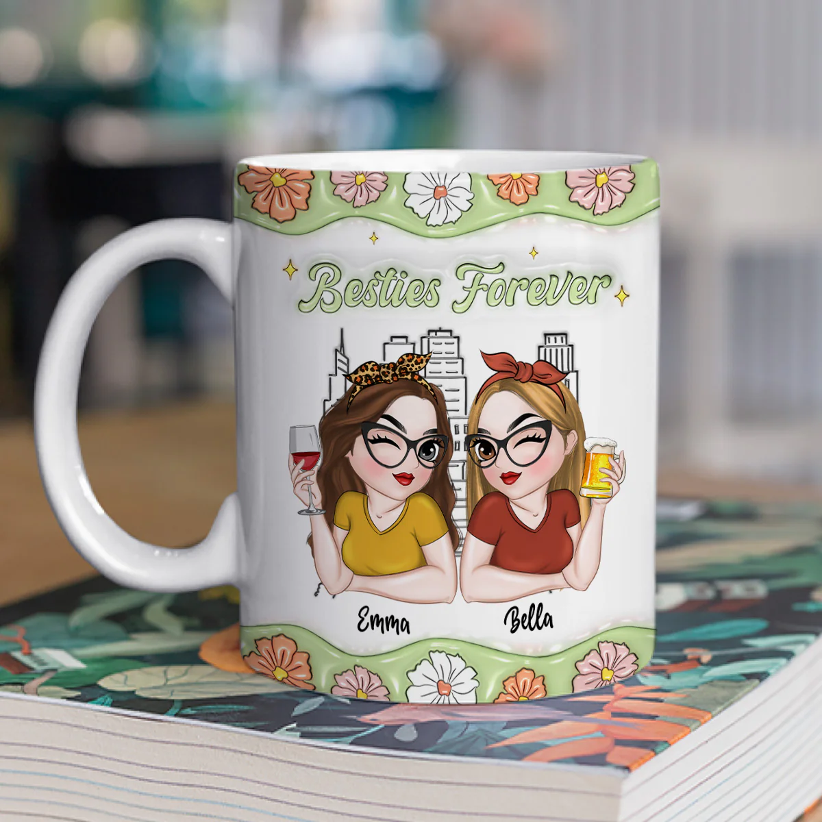 Best Friend Forever - Personalized Custom 3D Inflated Effect Mug - Image 3