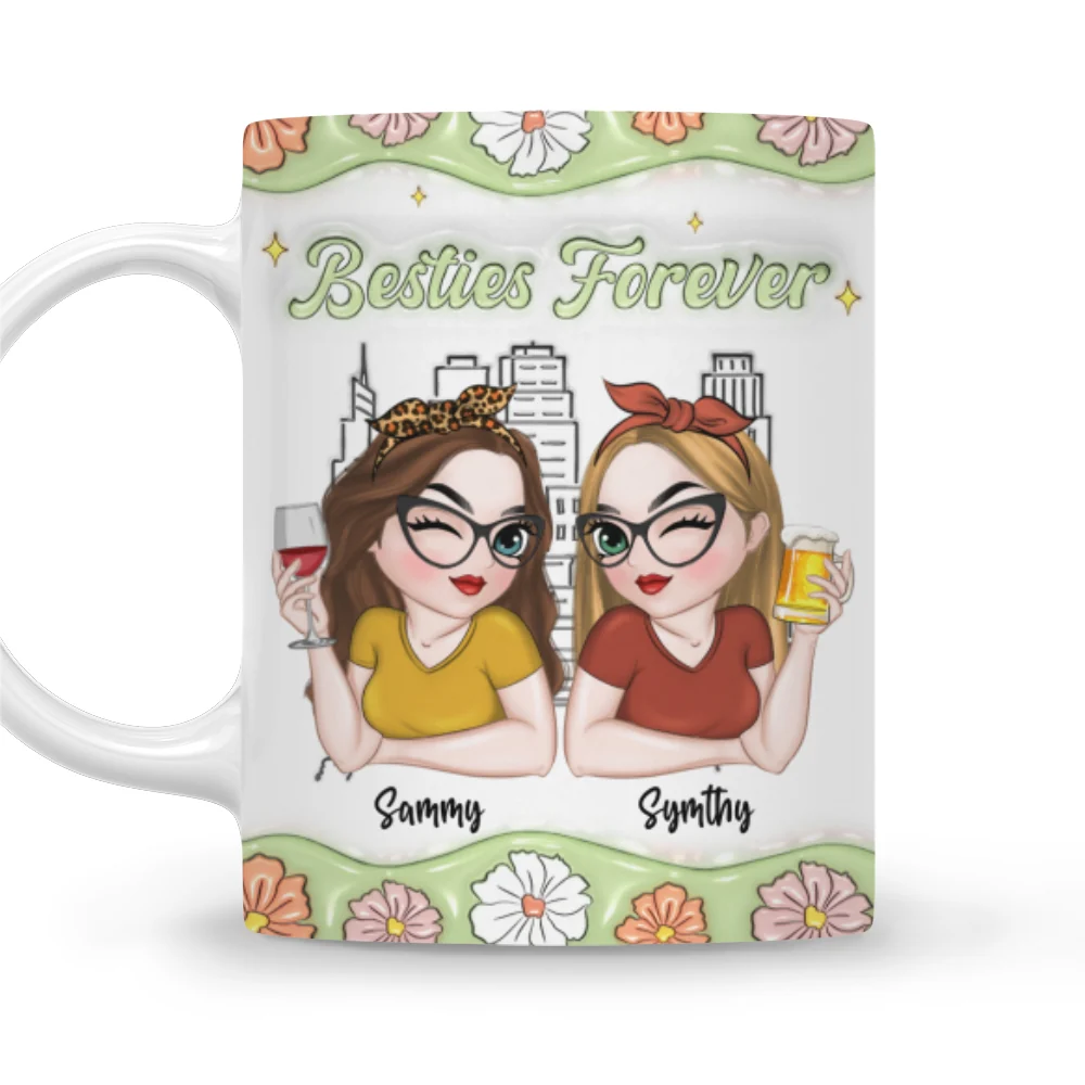 Best Friend Forever - Personalized Custom 3D Inflated Effect Mug - Image 5