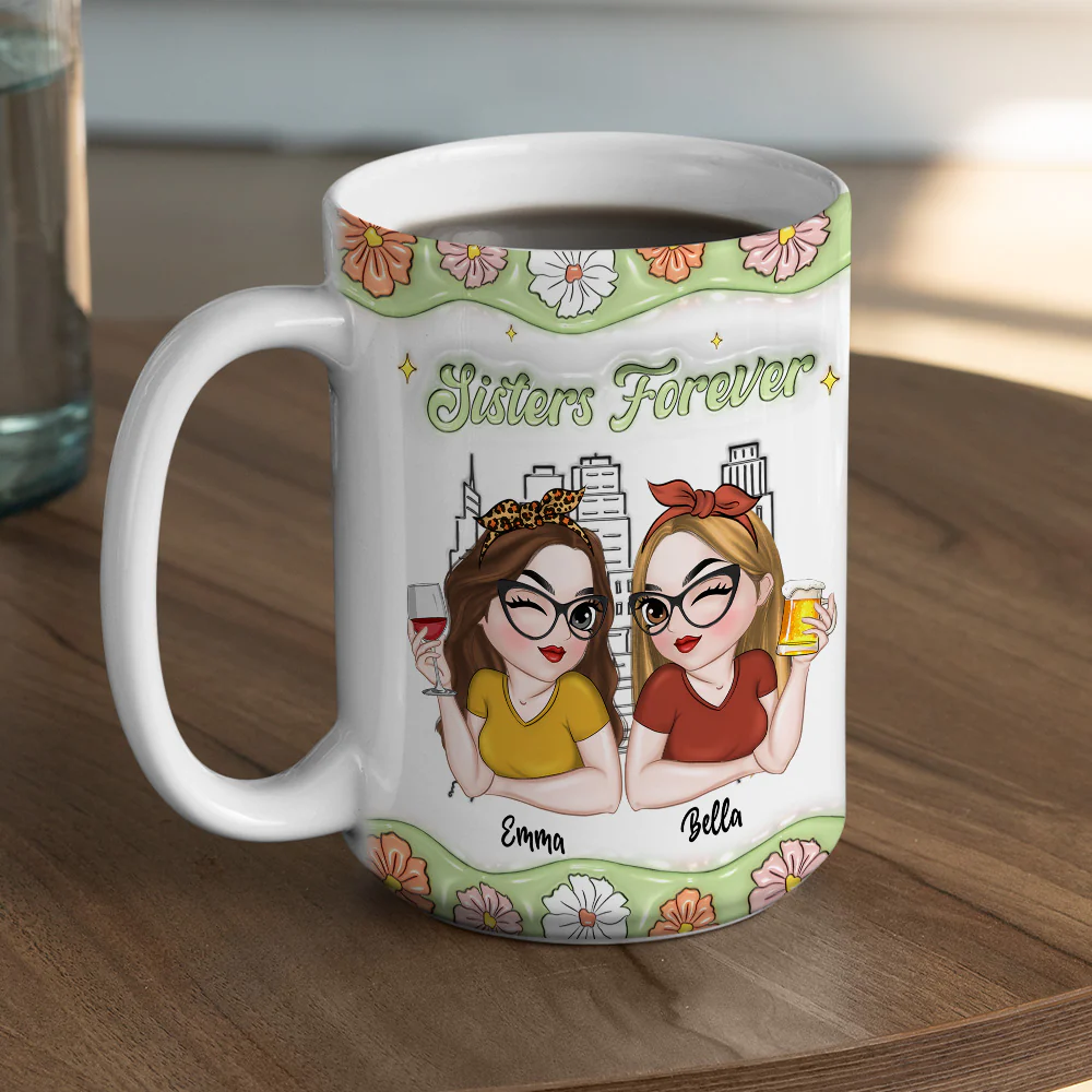 Best Friend Forever - Personalized Custom 3D Inflated Effect Mug - Image 8