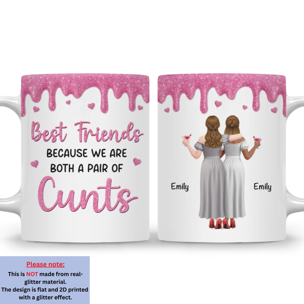 Best Friends Because - Personalized Custom Coffee Mug - Image 7