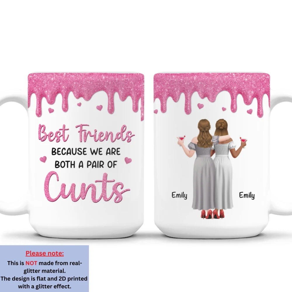 Best Friends Because - Personalized Custom Coffee Mug - Image 8