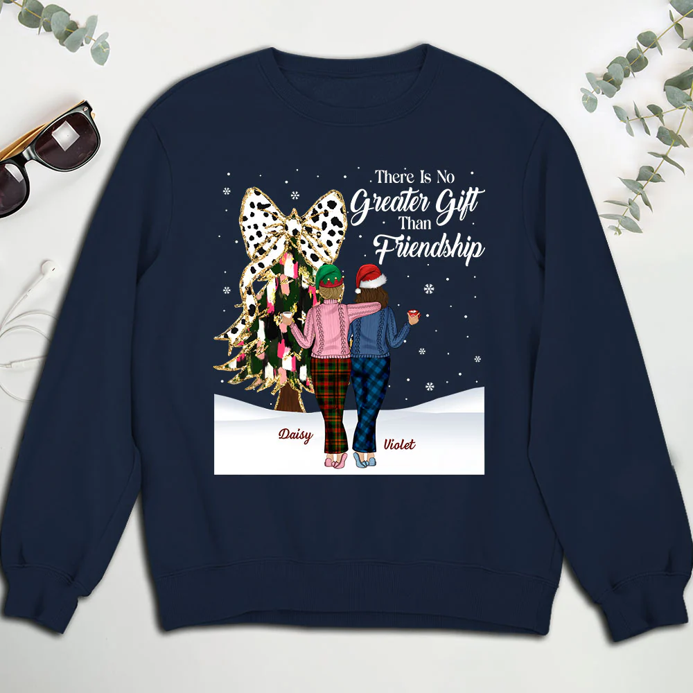 Best Friends Bestie Christmas - Personalized Custom Shirt - Image 4