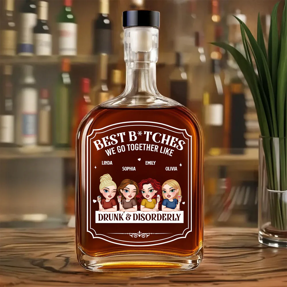 Best Friends Ever - Personalized Custom Spirits Decanter - Image 2