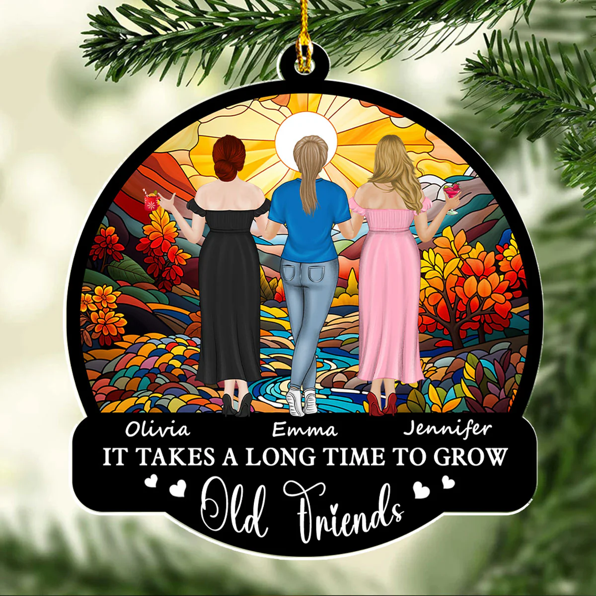 Best Friends For Life - Personalized Custom Acrylic Ornament