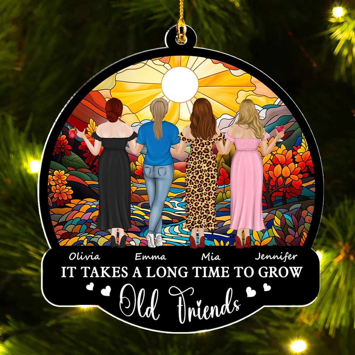Best Friends For Life - Personalized Custom Acrylic Ornament - Image 4