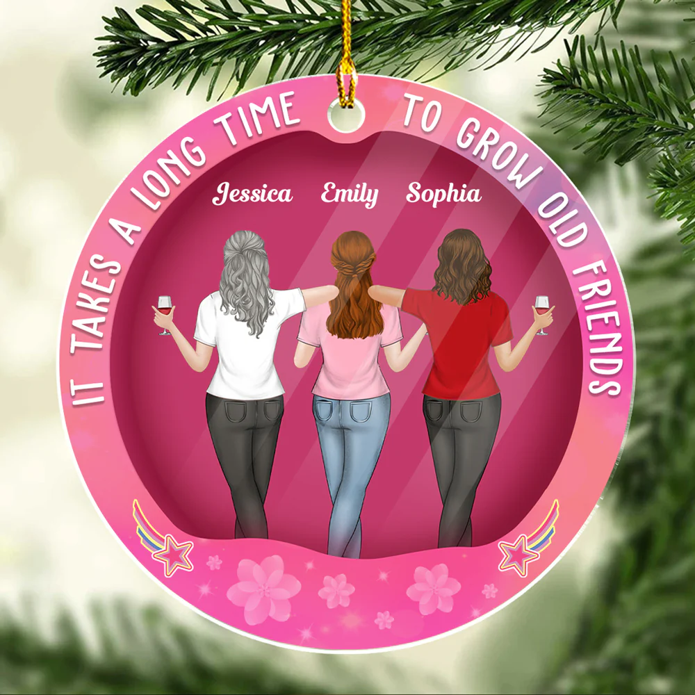 Best Friends Forever - Personalized Custom Acrylic Ornament - Image 2
