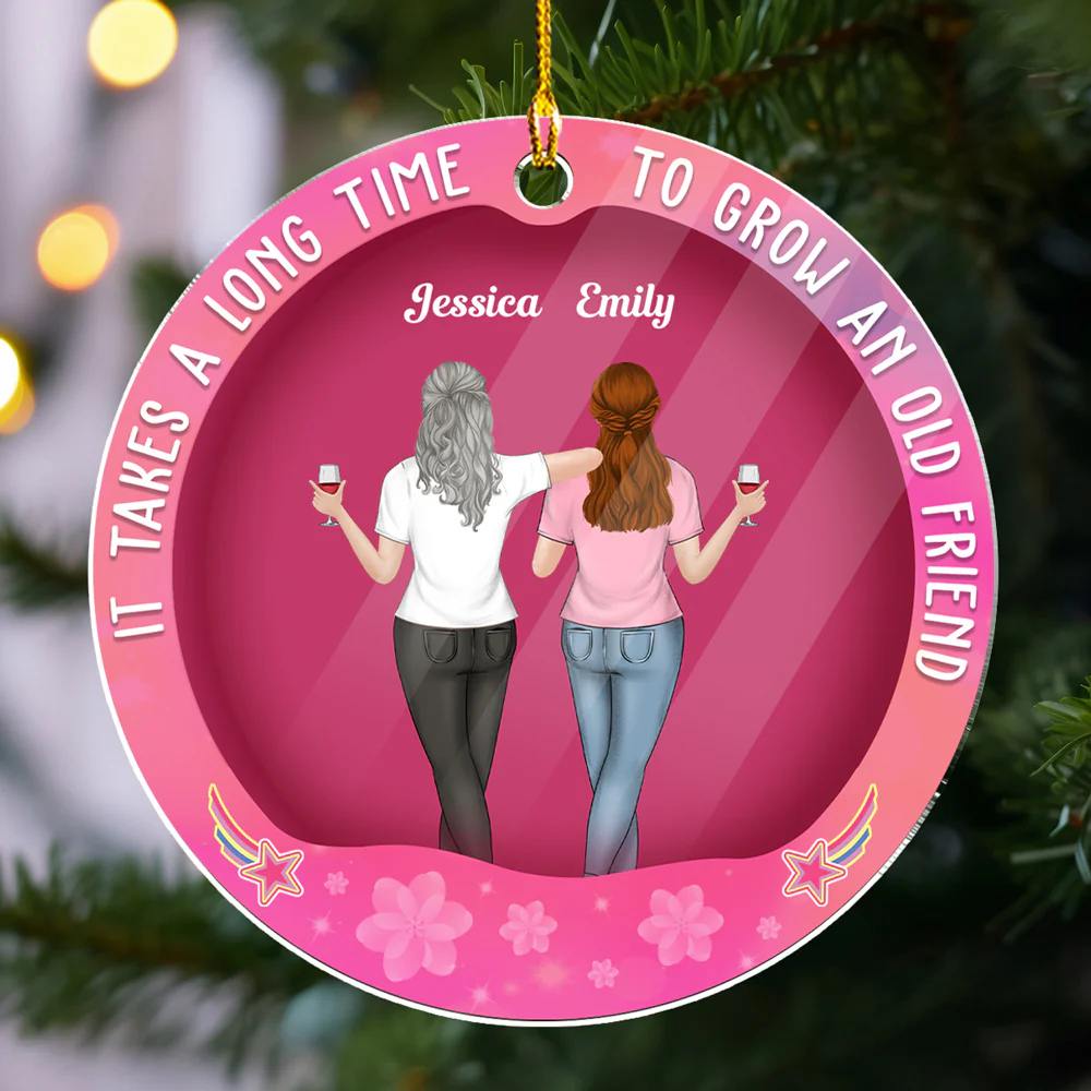 Best Friends Forever - Personalized Custom Acrylic Ornament - Image 4