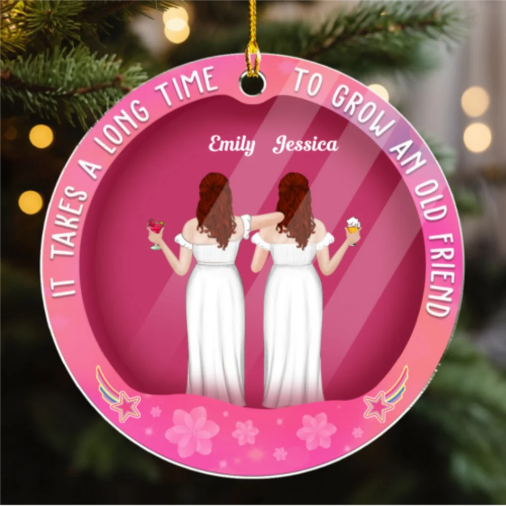 Best Friends Forever - Personalized Custom Acrylic Ornament - Image 6