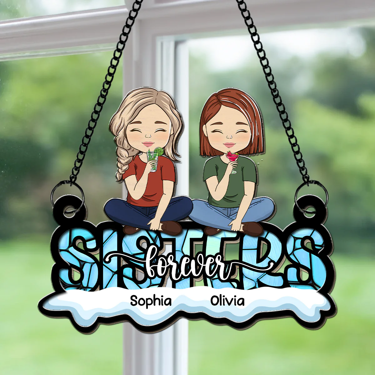 You Are My Bestie Forever - Personalized Custom Suncatcher - Image 2
