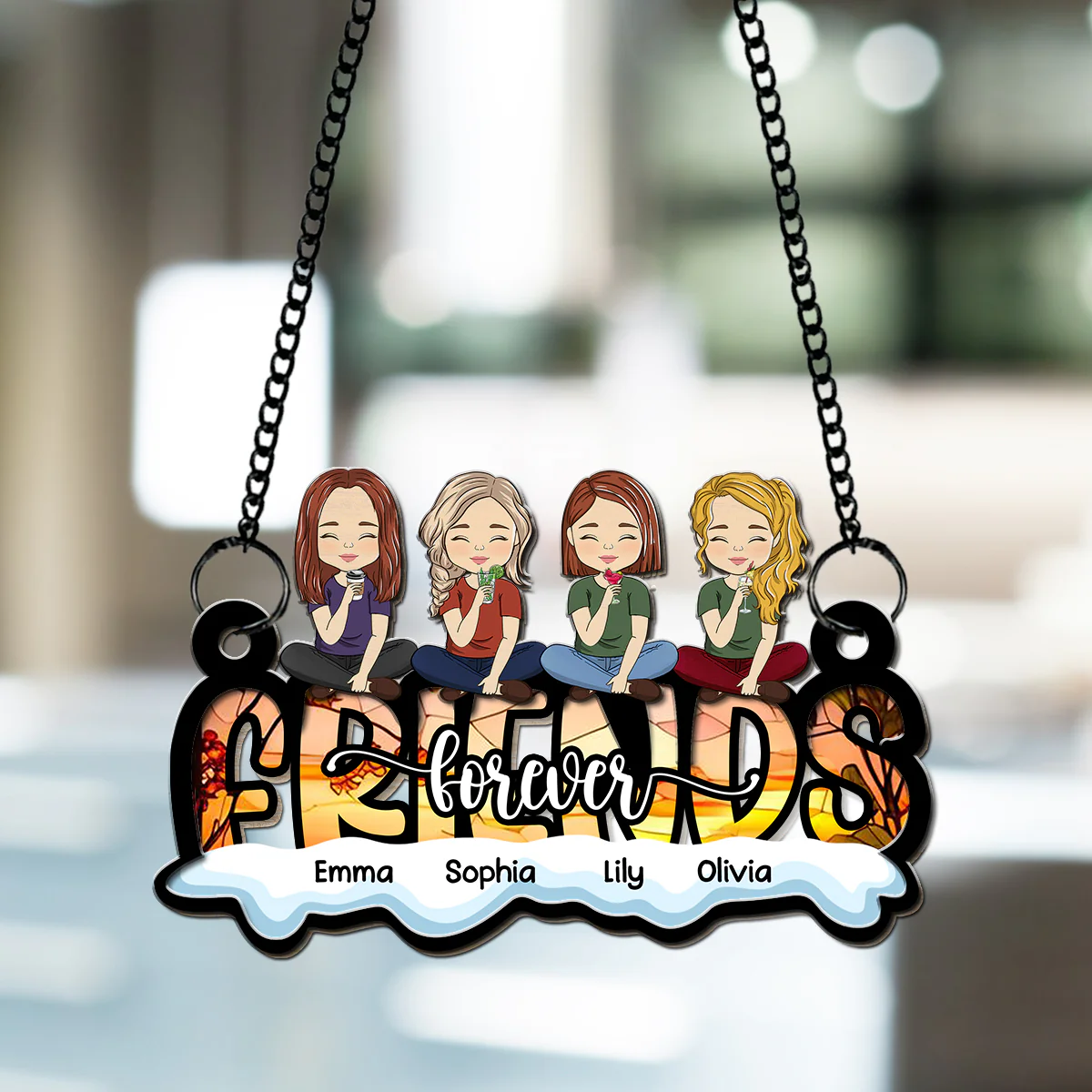 You Are My Bestie Forever - Personalized Custom Suncatcher - Image 3
