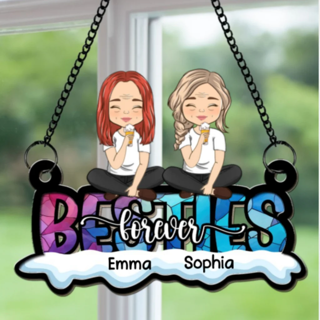 You Are My Bestie Forever - Personalized Custom Suncatcher - Image 5