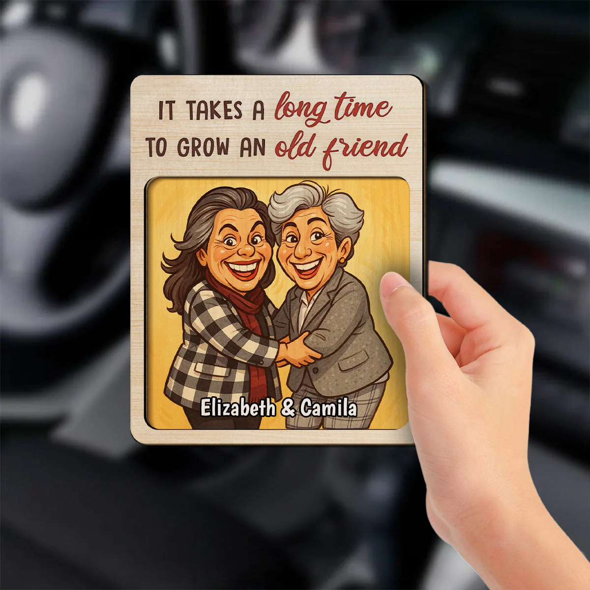 Best Friends Have The Best Time - Personalized Custom Car Visor Clip - Image 4