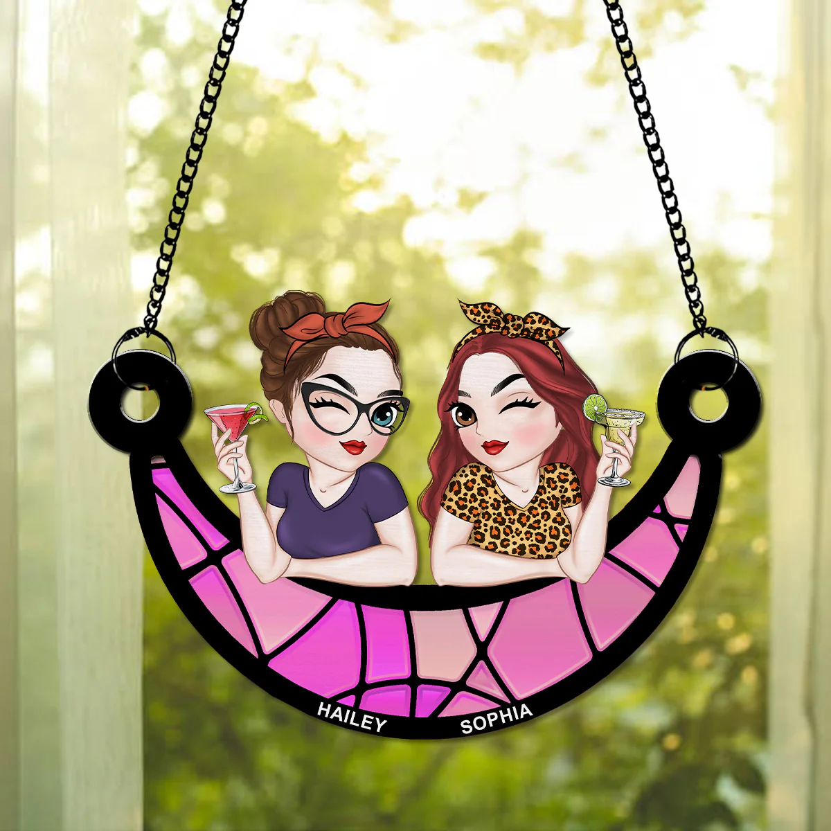 Best Friends Together - Personalized Custom Suncatcher - Image 2